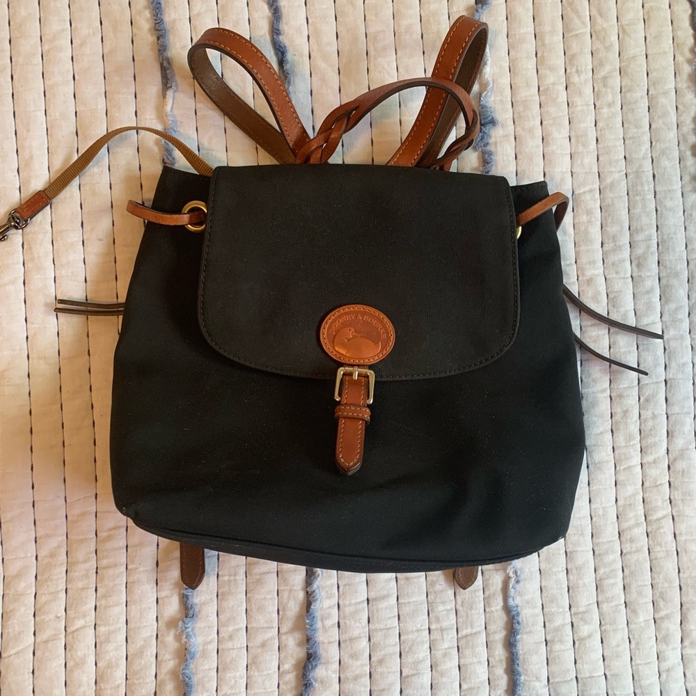 Used Nylon Dooney & Bourke back flap back pack